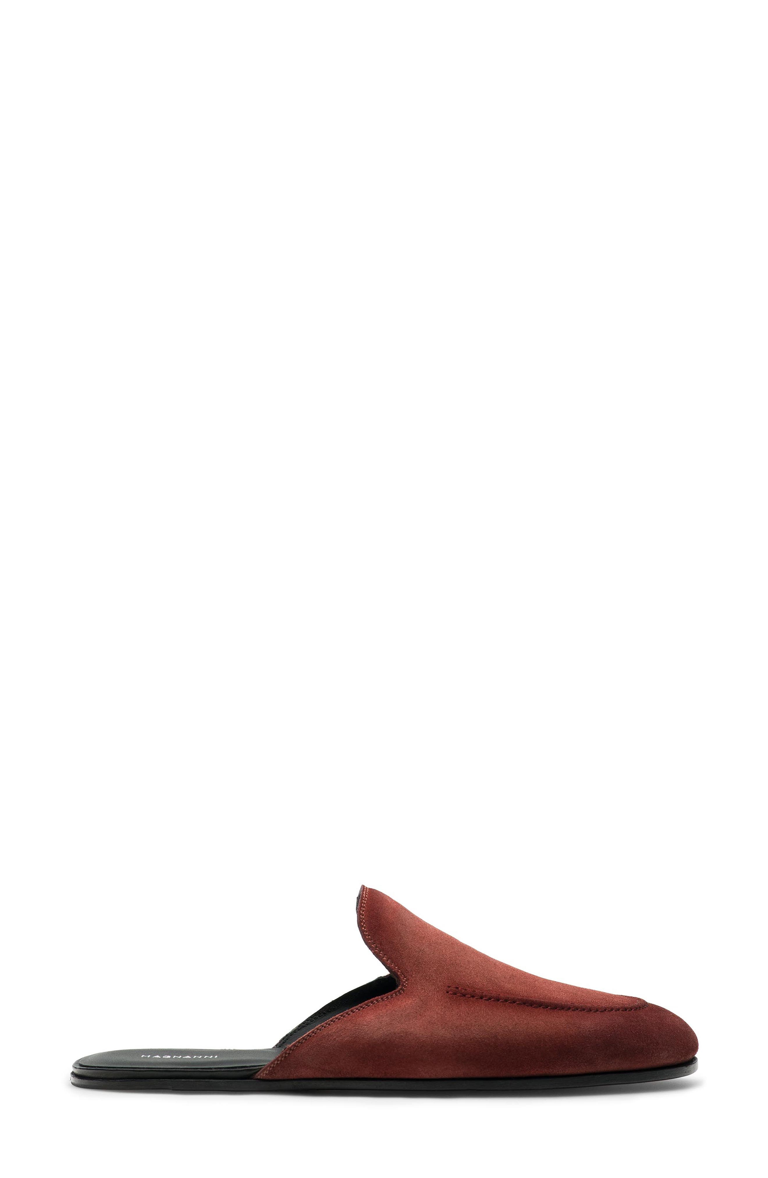 Heidi Flat Mule, Alternate, color, BURGUNDY SUEDE