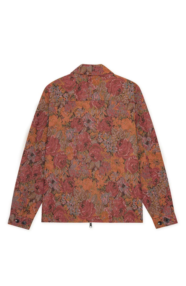 Les Deux Marseille Floral Jacquard Jacket, Alternate, color, Red Dahlia