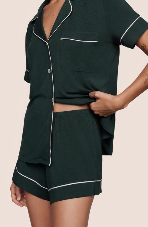 Eberjey Gisele Relaxed Short Pajamas In Green