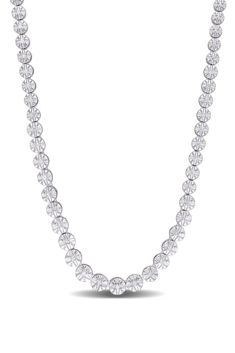 Diamond Tennis Necklace - 0.5ct., Main, color, WHITE
