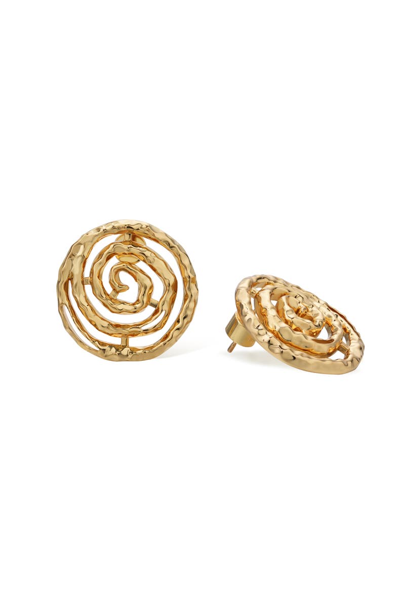 Eternal Spiral Round Earring, Main, color, Gold