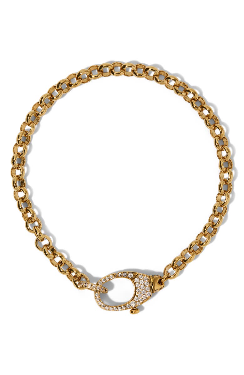 Nadri Gemini Pavé Line Bracelet, Main, color, Gold