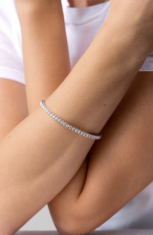 Bony Levy Audrey Stretchy Diamond Tennis Bracelet In White