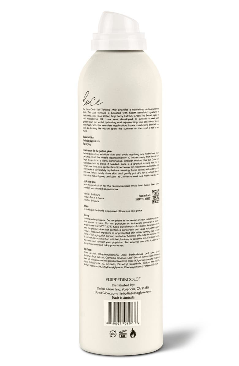 Dolce Glow by Isabel Alysa Luce Clear Self-Tanning Mist, Alternate, color, Light To Medium