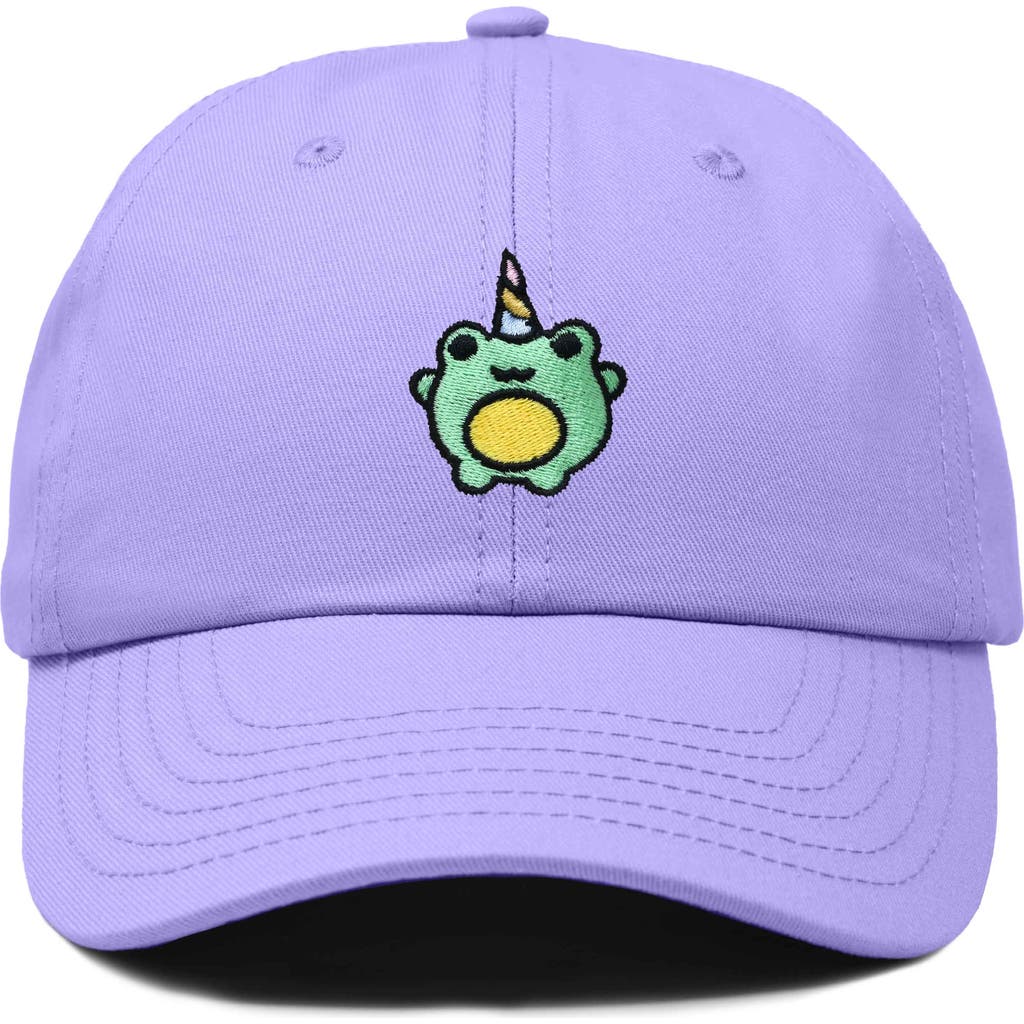 Dalix Froggy Unicorn Embroidered Cap In Lavender