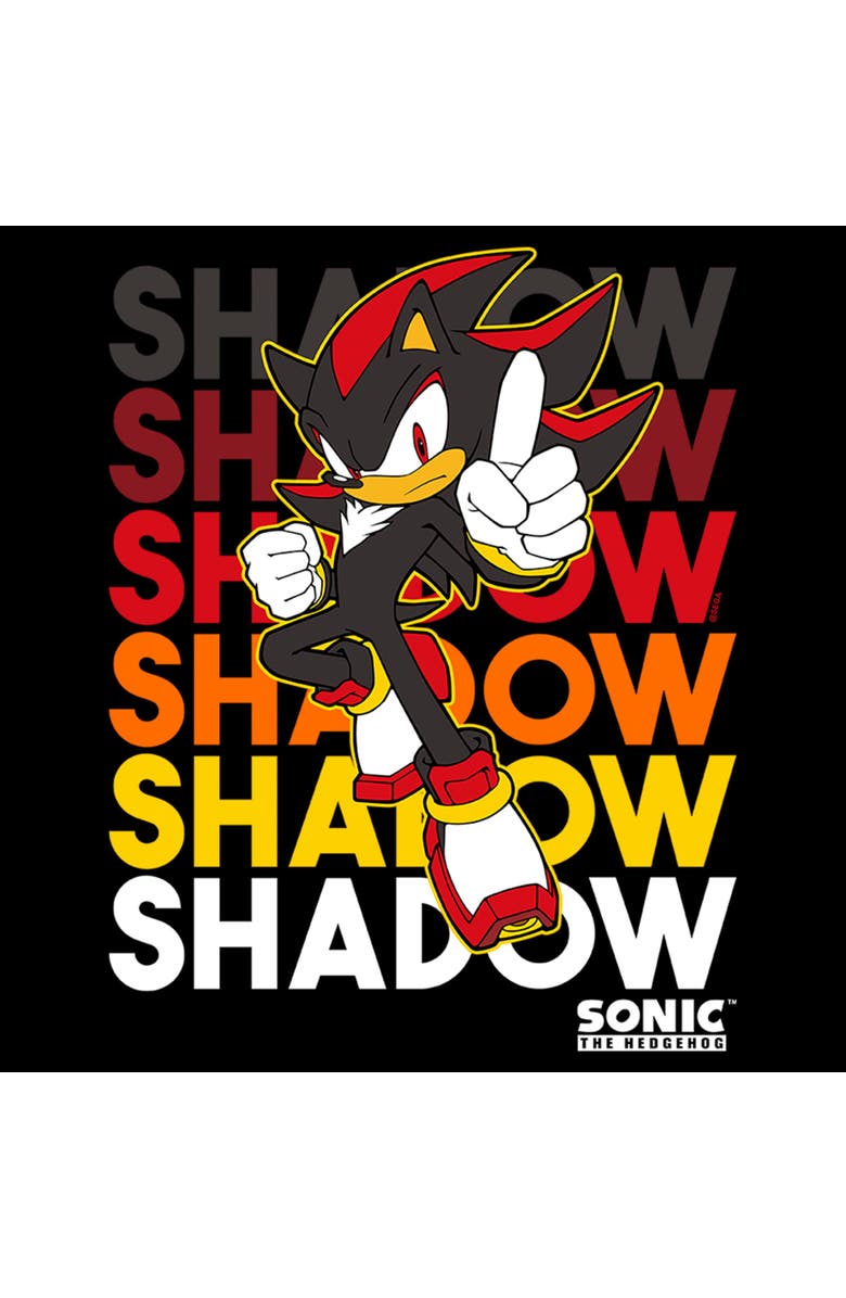 Sonic the Hedgehog Boy's Sonic the Hedgehog Shadow Stack  Graphic T-Shirt, Alternate, color, Black