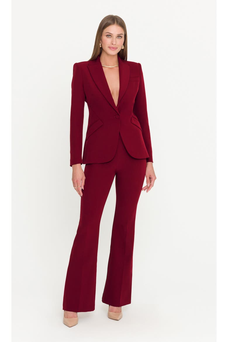 Elise Crepe Pants, Alternate, color, Crimson