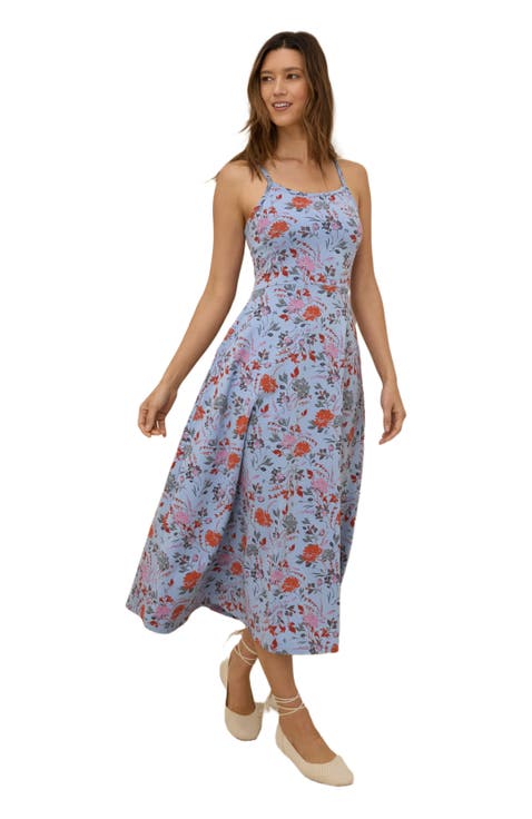 Organic Cotton Fit & Flare Midi Dress