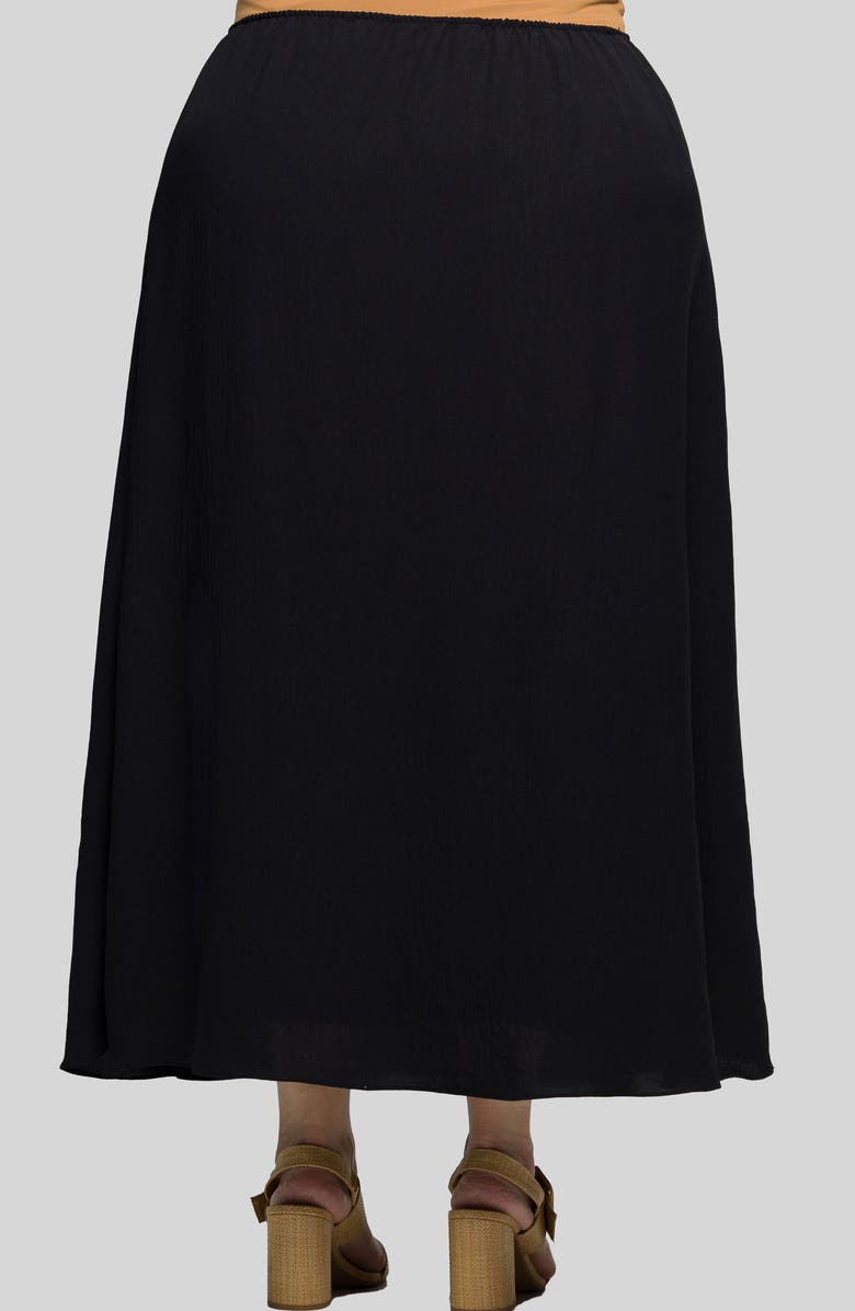 24seven Comfort Apparel Pull-On Maxi Skirt, Alternate, color, Black