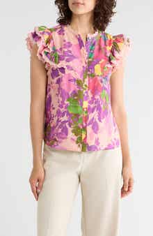 Floral Ruffle Top