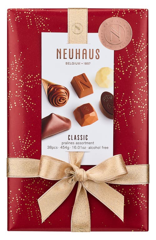 NEUHAUS 1 Lb. 38-Piece Winter Chocolate Ballotin Gift Box in Red 