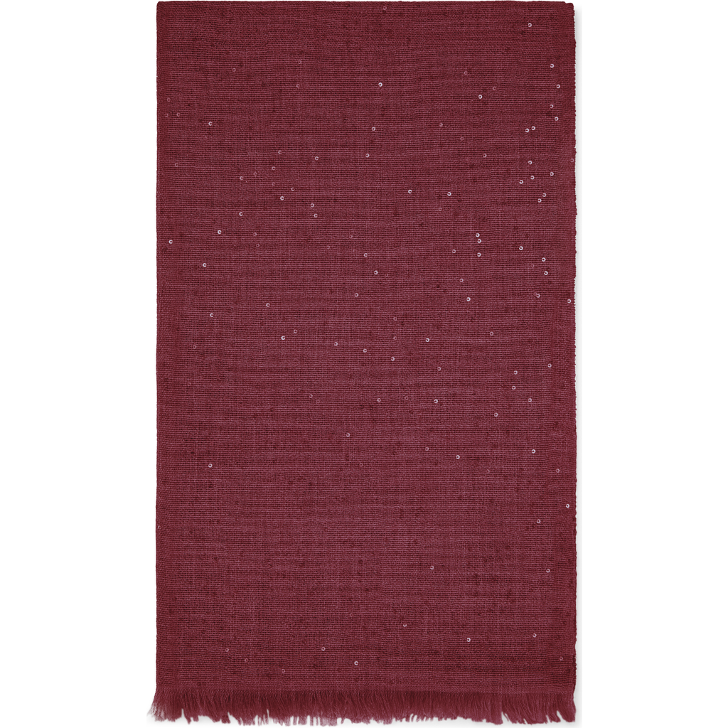 Brunello Cucinelli Cashmere And Silk Diamond Yarn Scarf In Burgundy