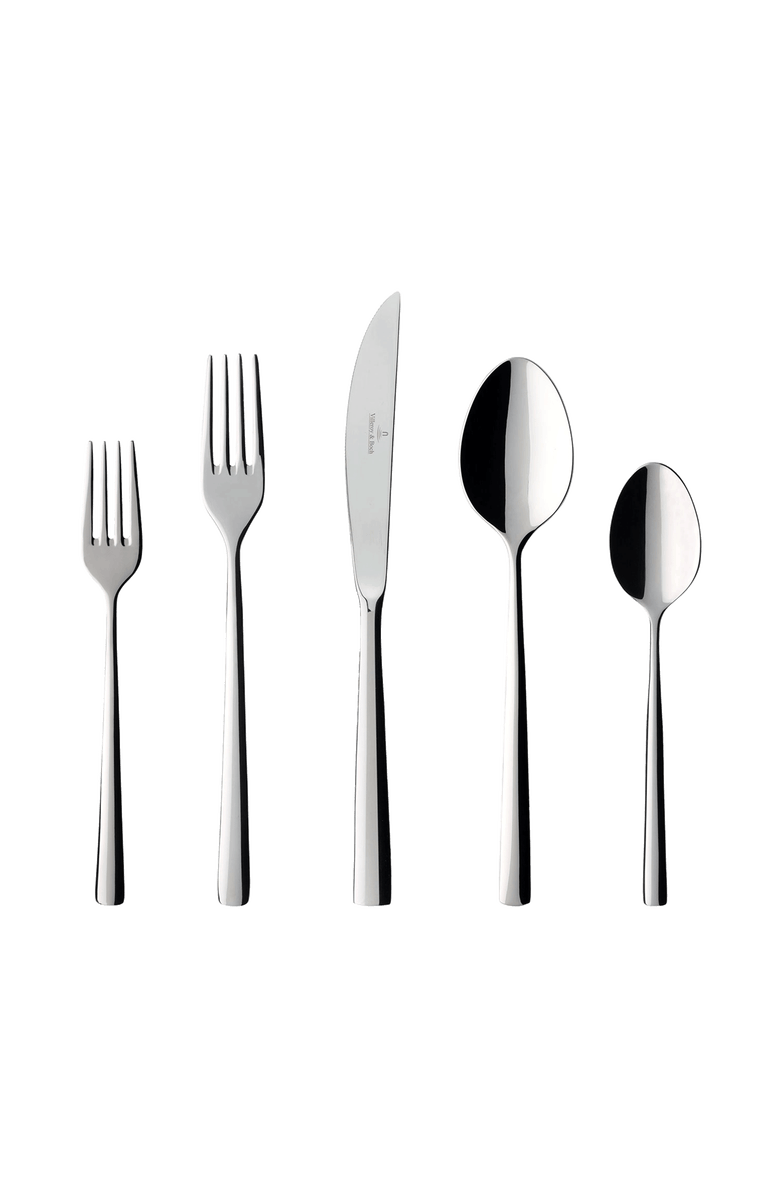 Villeroy & Boch Piemont 40-Piece Flatware Set, Main, color, Silver/Platinum