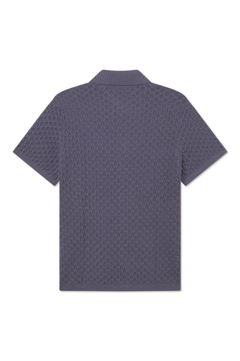 Gespertus Short Sleeve Cotton & Wool Knit Shirt, Alternate, color, GRAYSTONE