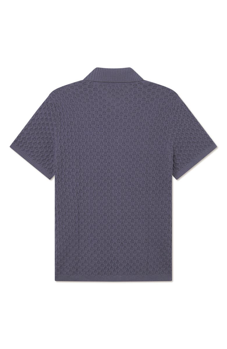 Les Deux Gespertus Short Sleeve Cotton & Wool Knit Shirt, Alternate, color, Graystone