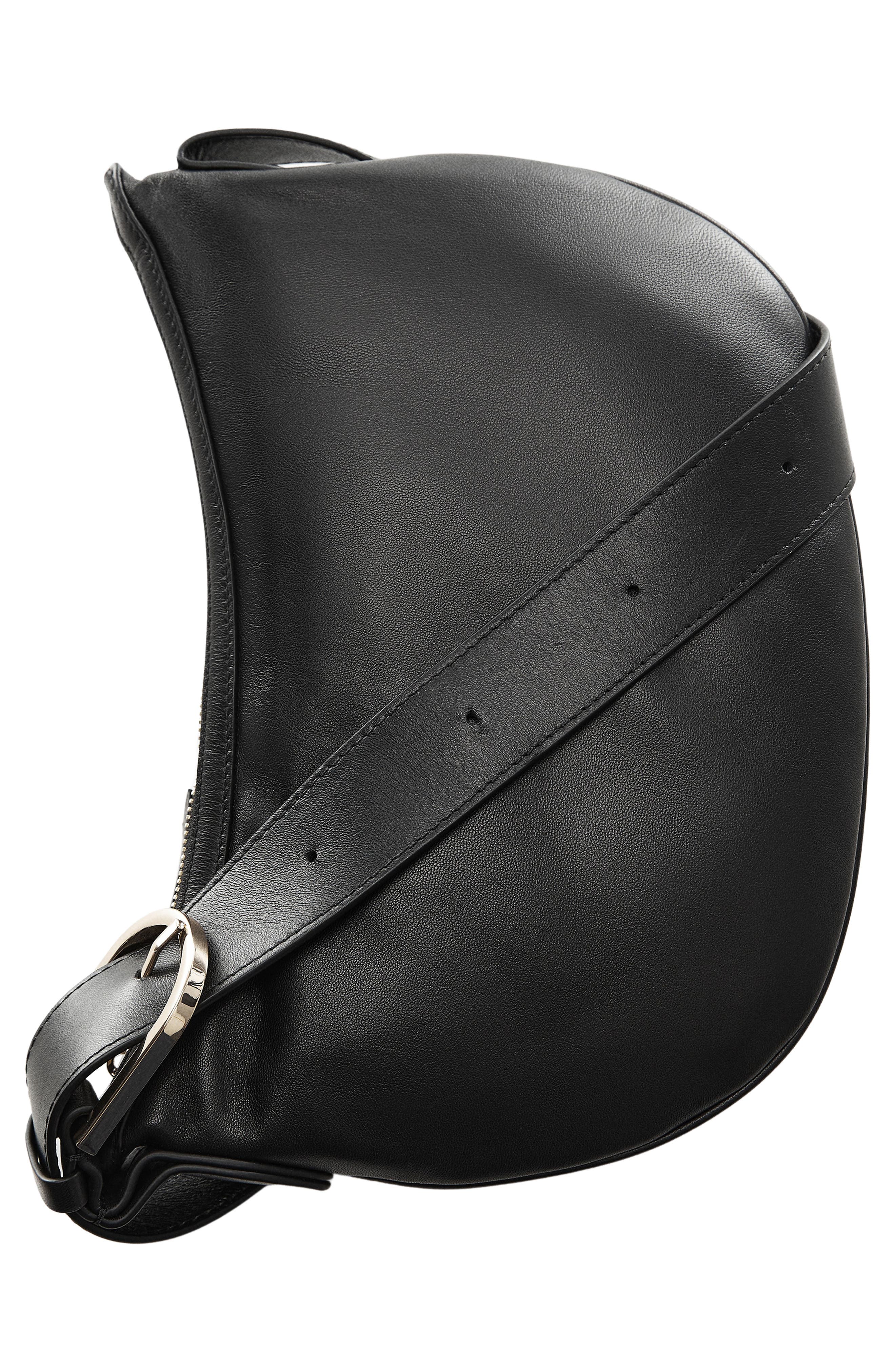 MANGO Leather Shoulder Bag, Alternate, color, 