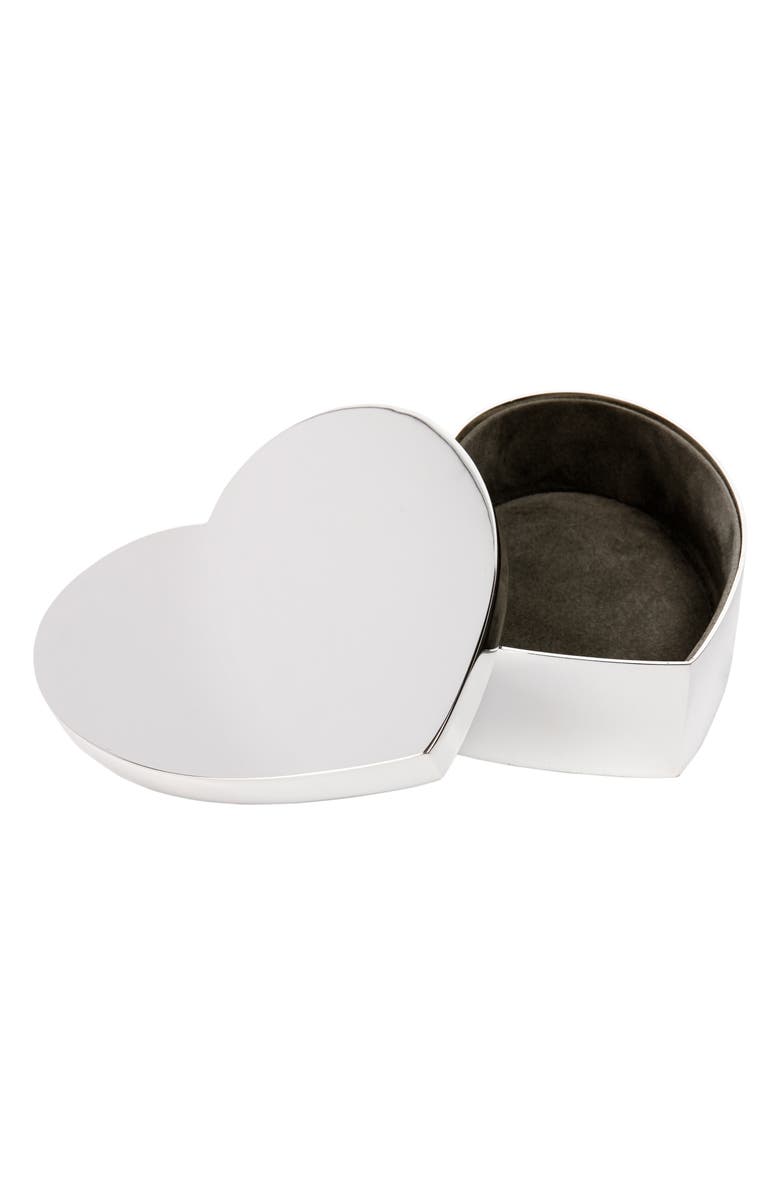 The White Company Silver Plated Heart Box, Main, color, 
