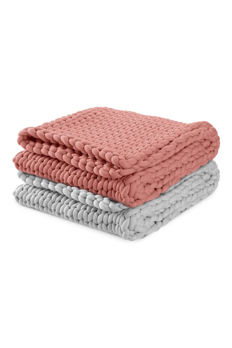 Weighted Knit Blanket, Alternate, color, TERRACOTTA