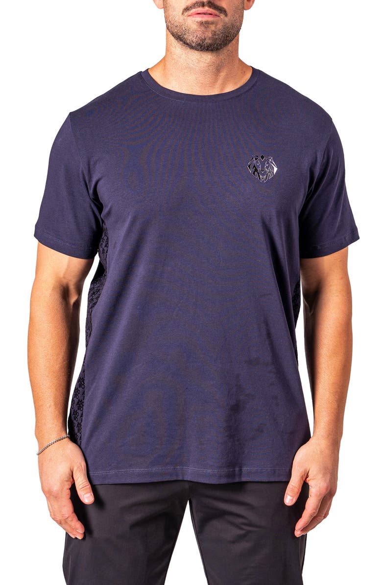 Maceoo Resistance Logo T-Shirt, Main, color, Blue