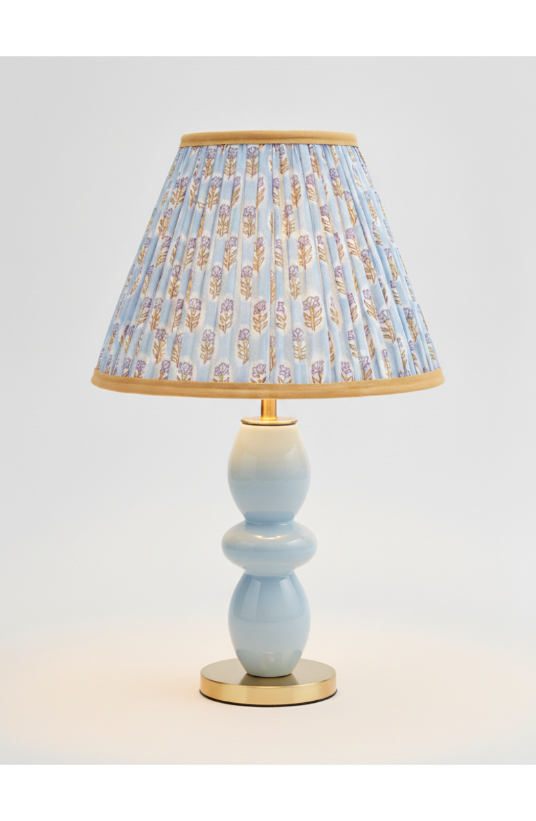 Inner Child 10" Pleated Empire Lampshade, Alternate, color, Sky Blue Daisies