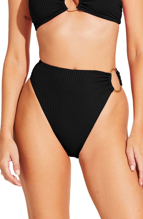 Vitamin A ® Lolita Ring High Waist Bikini Bottoms In Blk