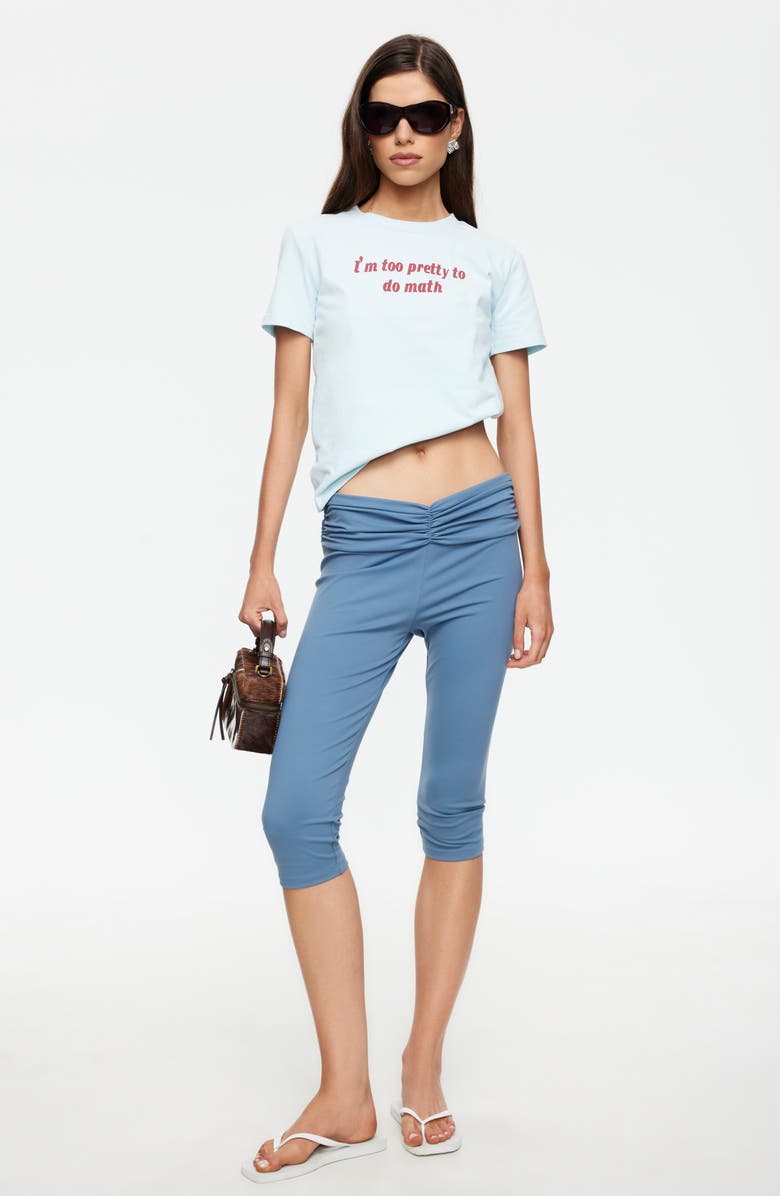 LIONESS Too Pretty Asymmetric T-Shirt, Alternate, color, Ice