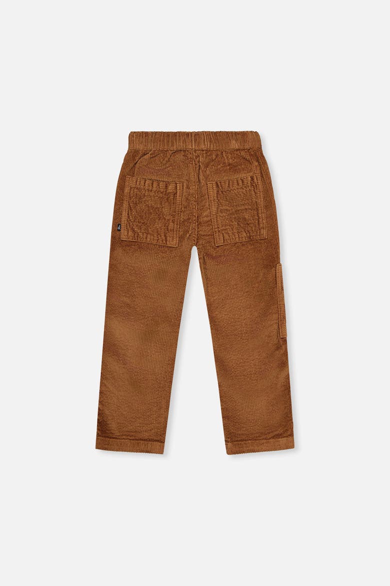 Stretch Corduroy Cargo Pocket Drawstring Waist Pants, Alternate, color, Brown Sugar