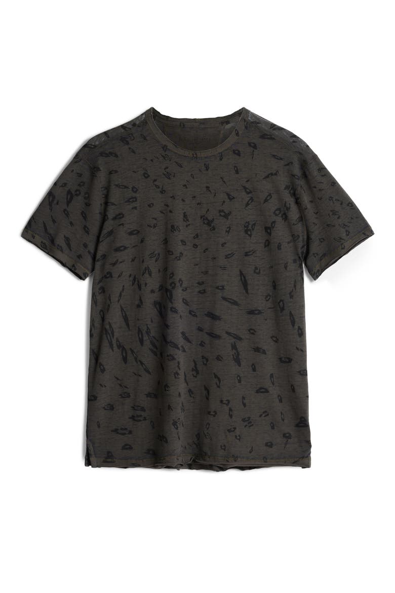 Jose Leopard Print Cotton Blend T-Shirt, Alternate, color, WOOD BROWN