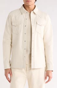 John Varvatos Sage Sheepskin Leather Shirt Jacket