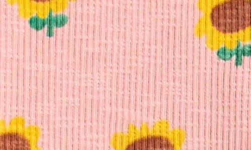 Bobo Choses Sunflower Rib Leggings In Light Pink
