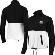 ANTIGUA Women's Antigua Black/White Portland Timbers Harbor Raglan Half-Zip Jacket