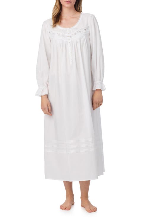 Long Sleeve Cotton Lawn Ballet Nightgown