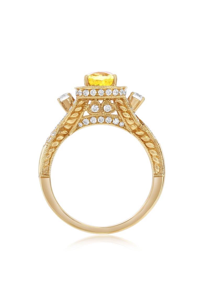 14K Gold 1.62ct Yellow Sapphire & 0.71cttw Diamond Ring, Alternate, color, Yellow