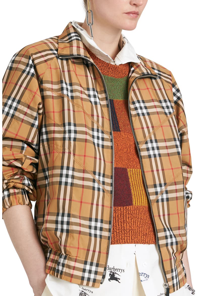 Corfe Check Print Jacket, Alternate, color, ANTIQUE YELLOW