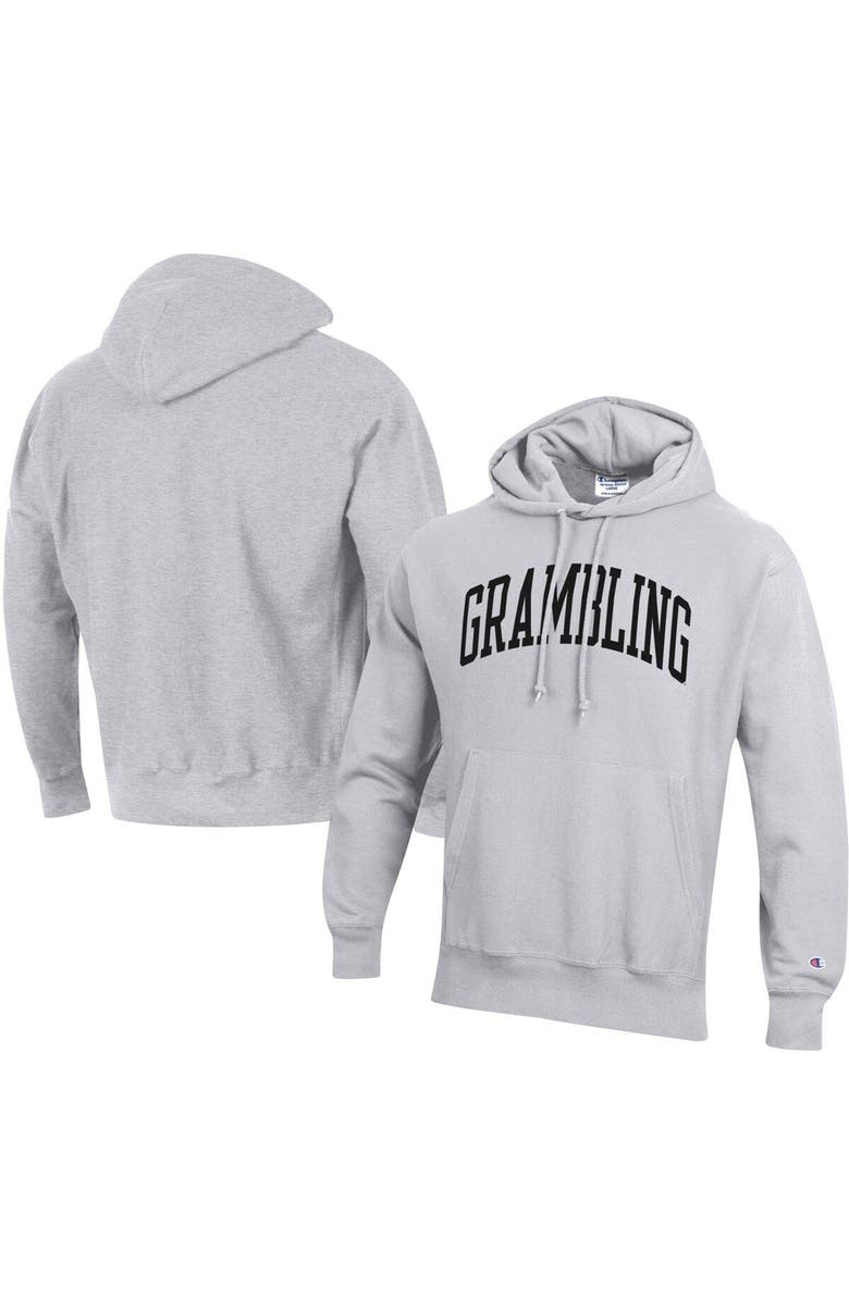 Champion Men's Champion Gray Grambling Tigers Tall Arch Pullover Hoodie, Main, color, Gray