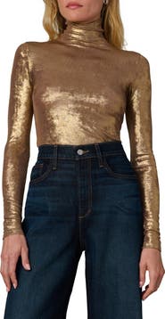 Joe's The Tony Metallic Turtleneck Top