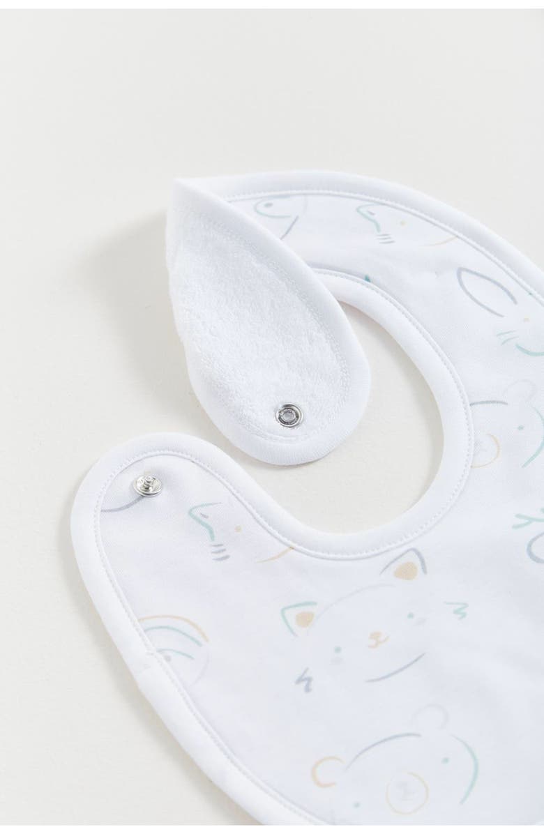 Babycottons Premium Pima Cotton Grey Small Bib For Infant, Alternate, color, Multicolor