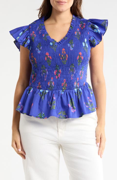 Clemen Floral Print Top (Plus)