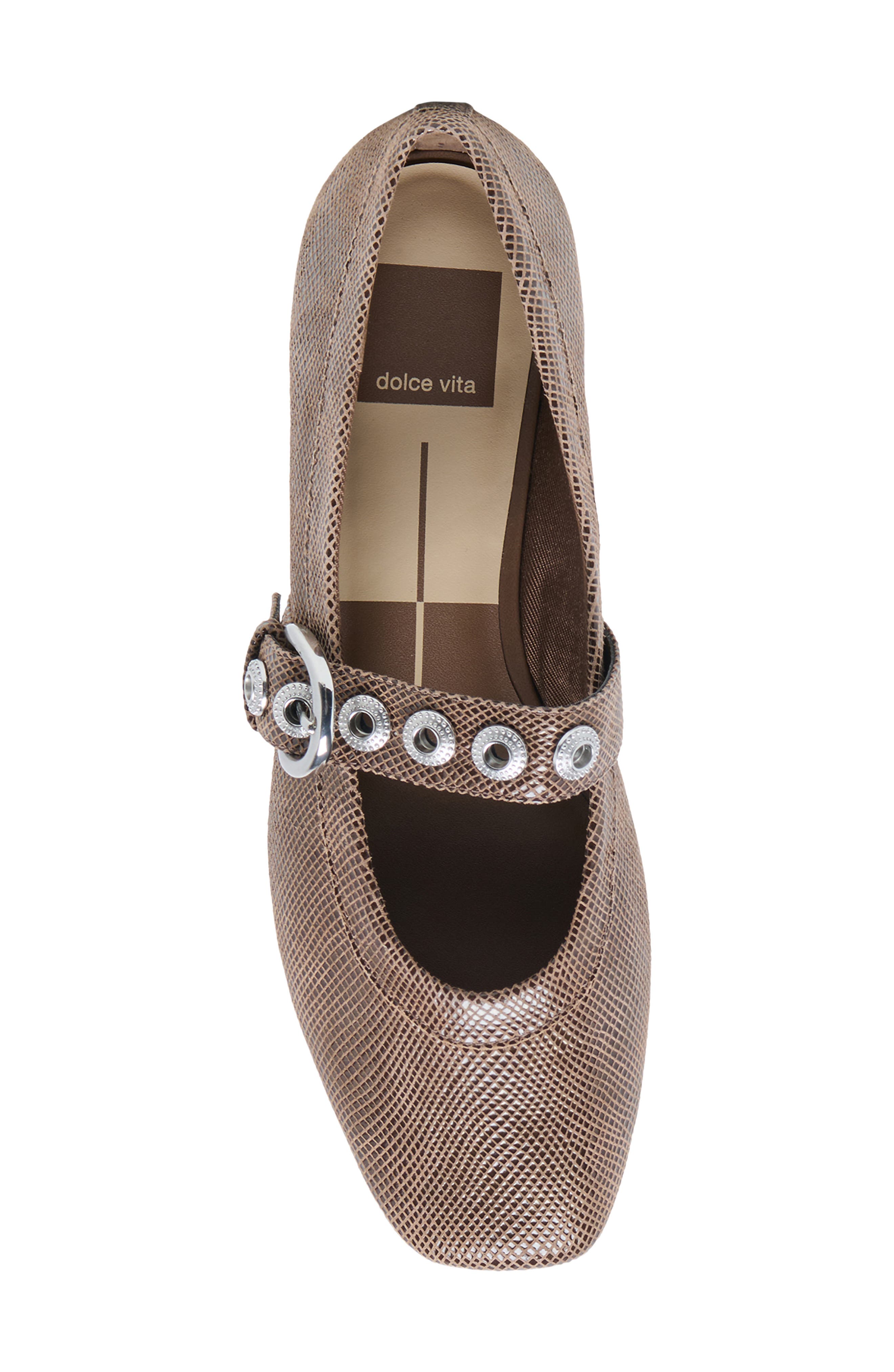Marten Mary Jane Ballet Flat, Alternate, color, MOCHA EMBOSSED LEATHER