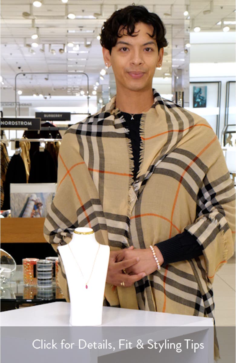 signature solitaire cubic zirconia pendant necklace, sales video thumbnail