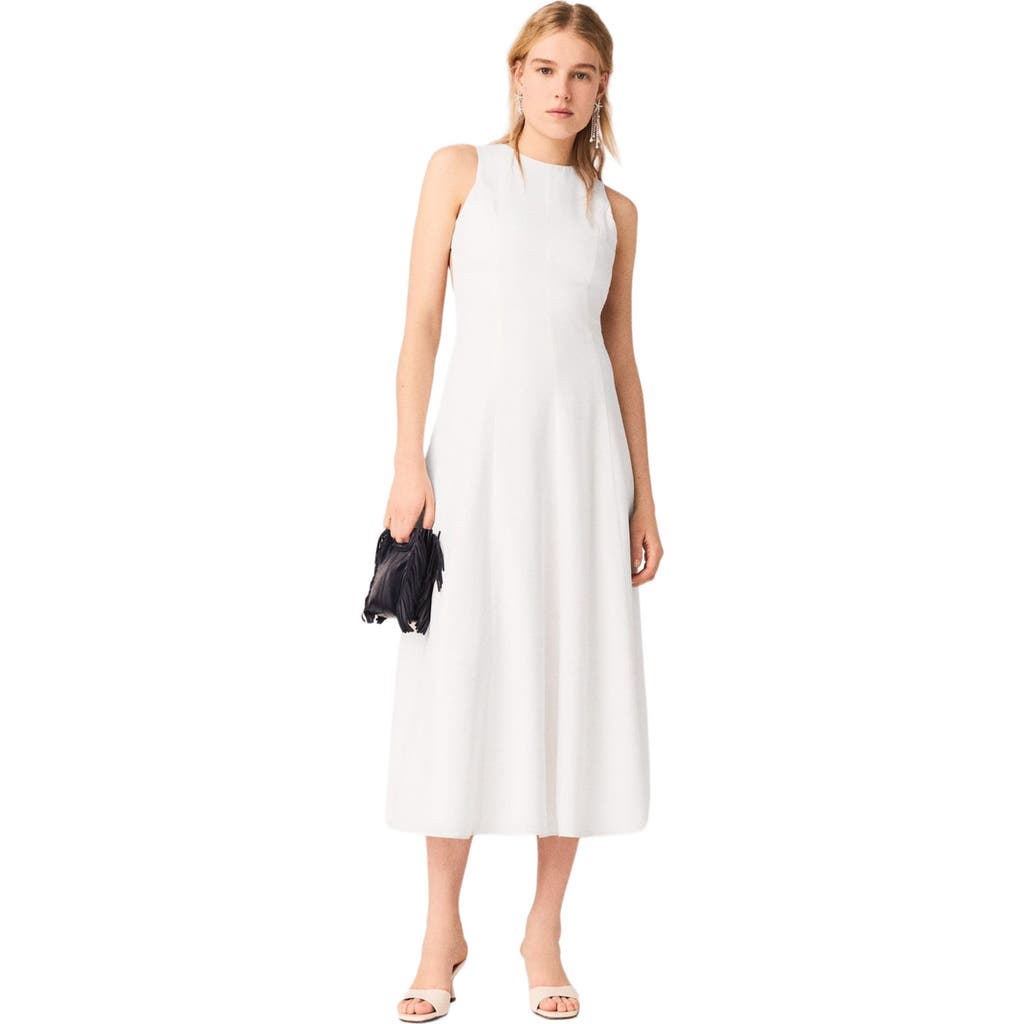 maje Backless midi dress in White at Nordstrom, Size 38