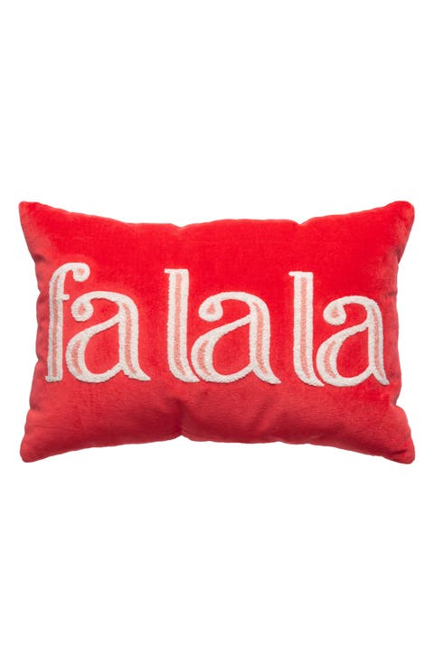 Fa La La Velvet Lumbar Accent Pillow