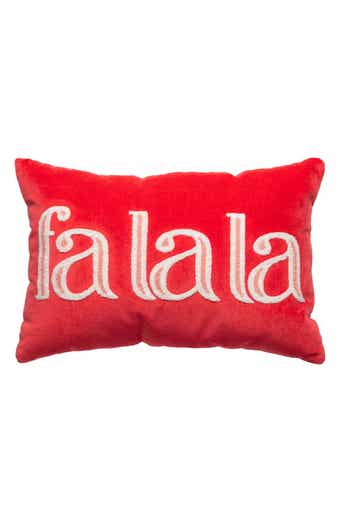 KARMA GIFTS Fa La La Velvet Lumbar Accent Pillow