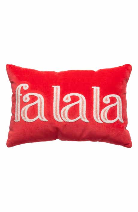 KARMA GIFTS Fa La La Velvet Lumbar Accent Pillow