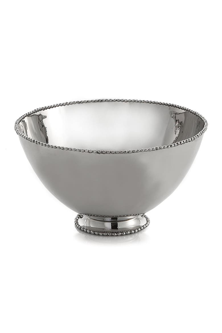 'Molten' Serving Bowl, Main, color, SILVER