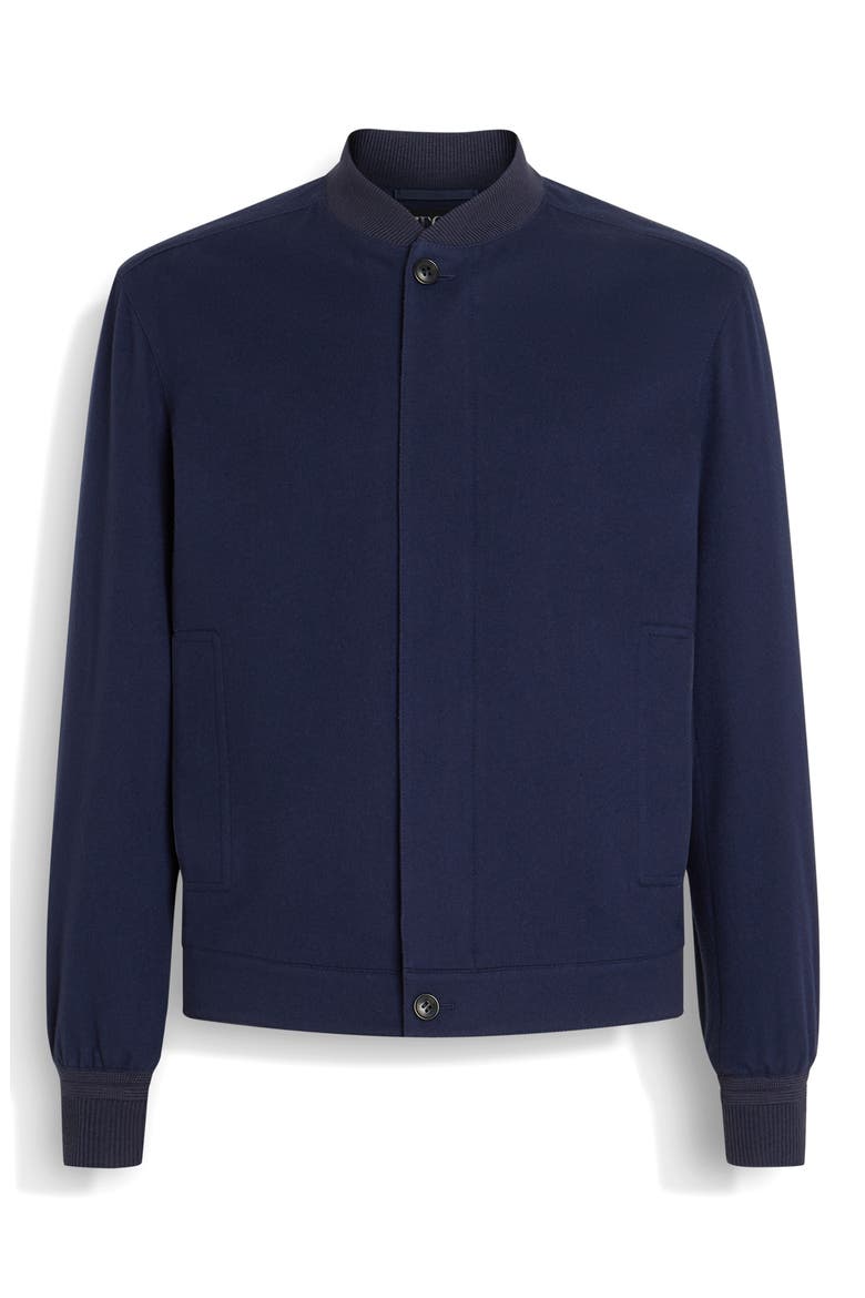 Water Repellent Elements Oasi Cashmere Bomber Jacket, Alternate, color, INK BLUE
