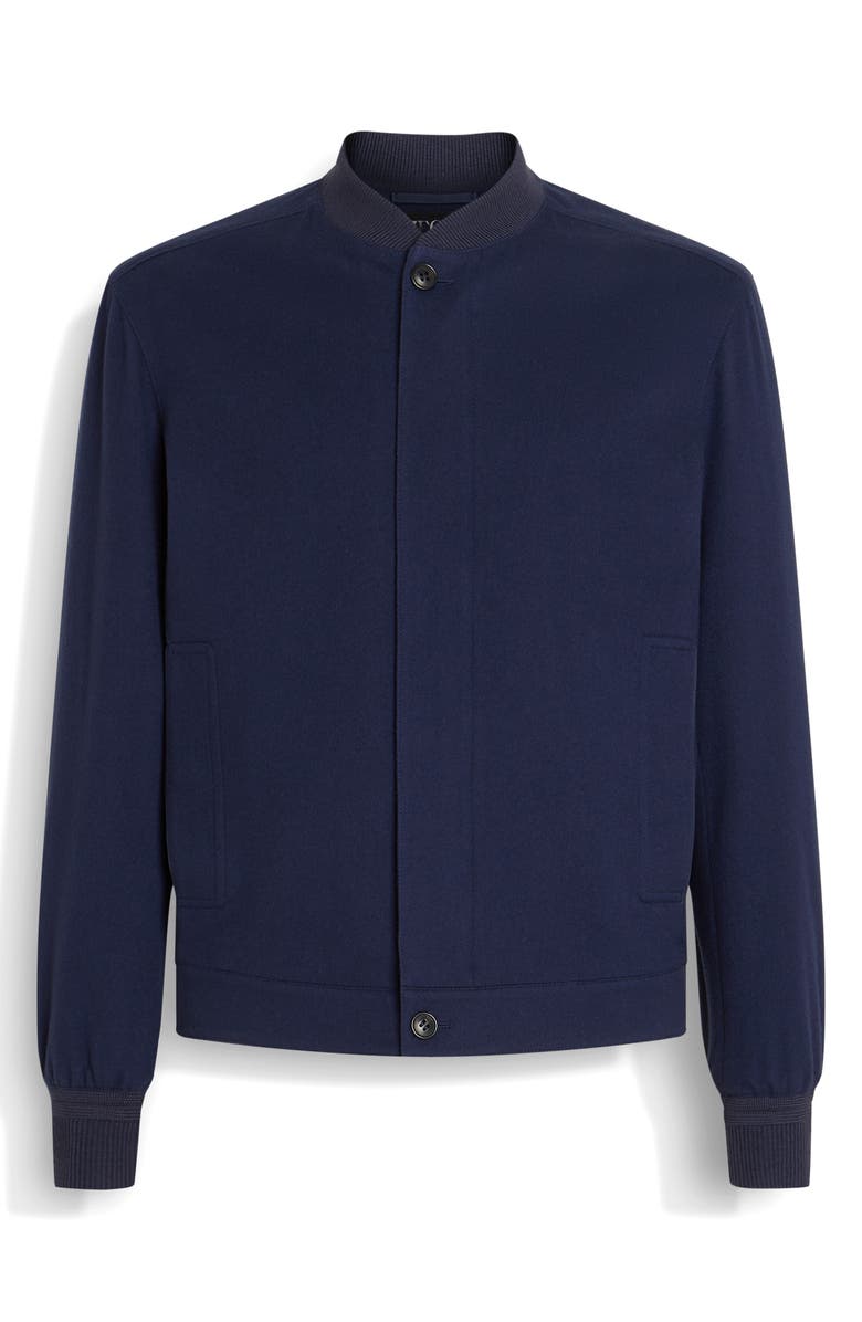 ZEGNA Water Repellent Elements Oasi Cashmere Bomber Jacket, Alternate, color, Ink Blue