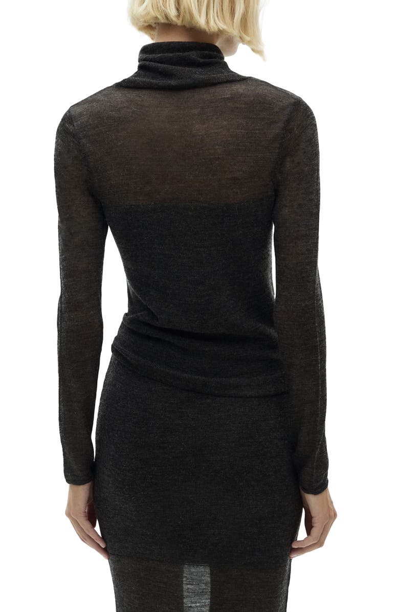 MANGO Semisheer Turtleneck Sweater, Alternate, color, 