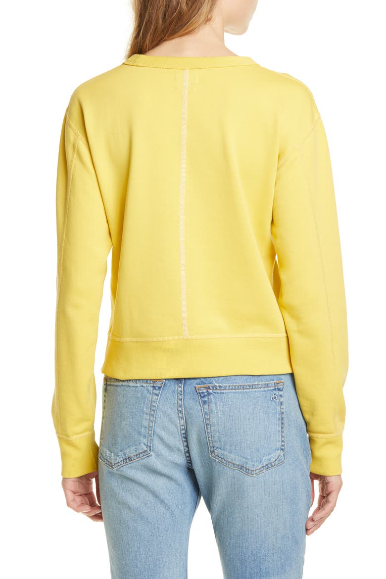 Be Kind Embroidered Sweatshirt, Alternate, color, YELLOW