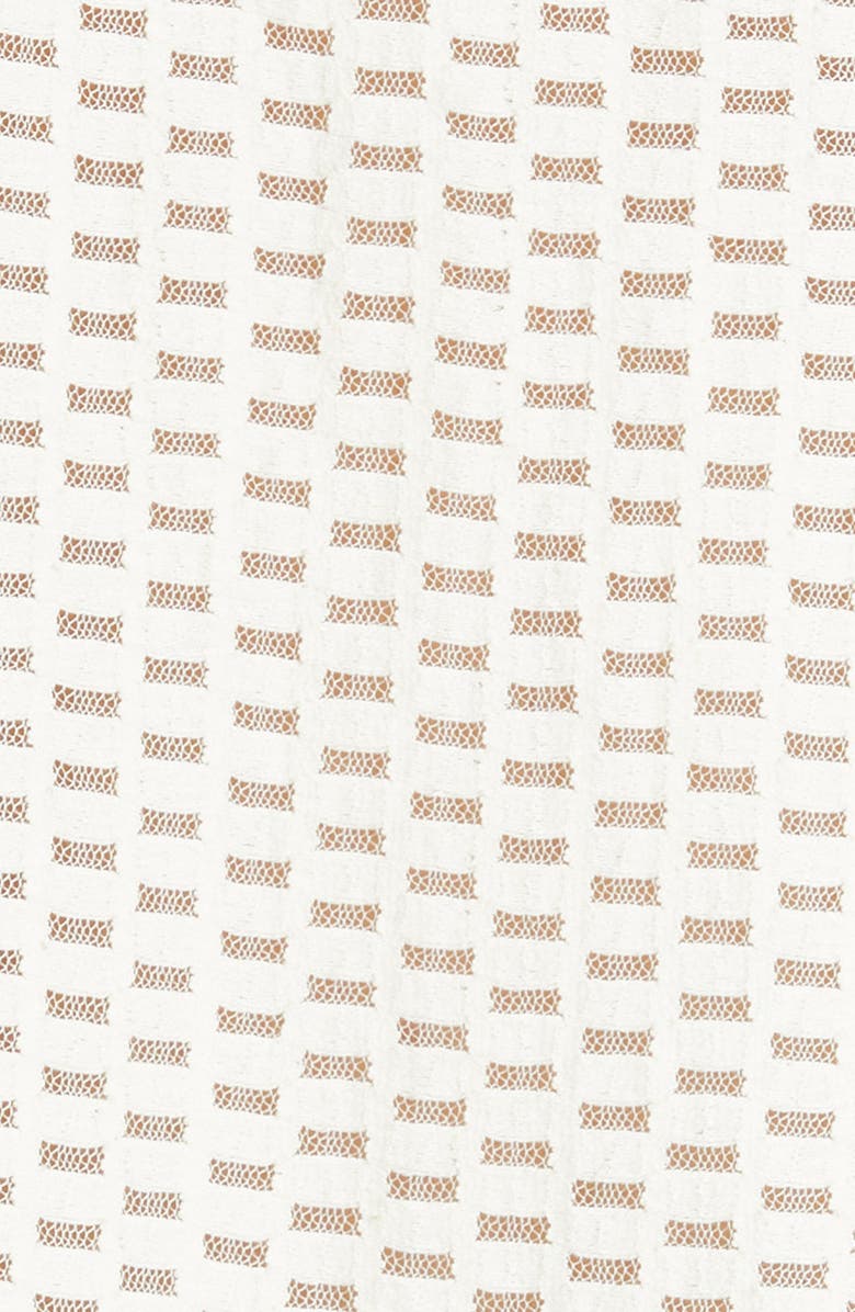 Bode Sheer Brick Lace Short Sleeve Shirt, Alternate, color, 